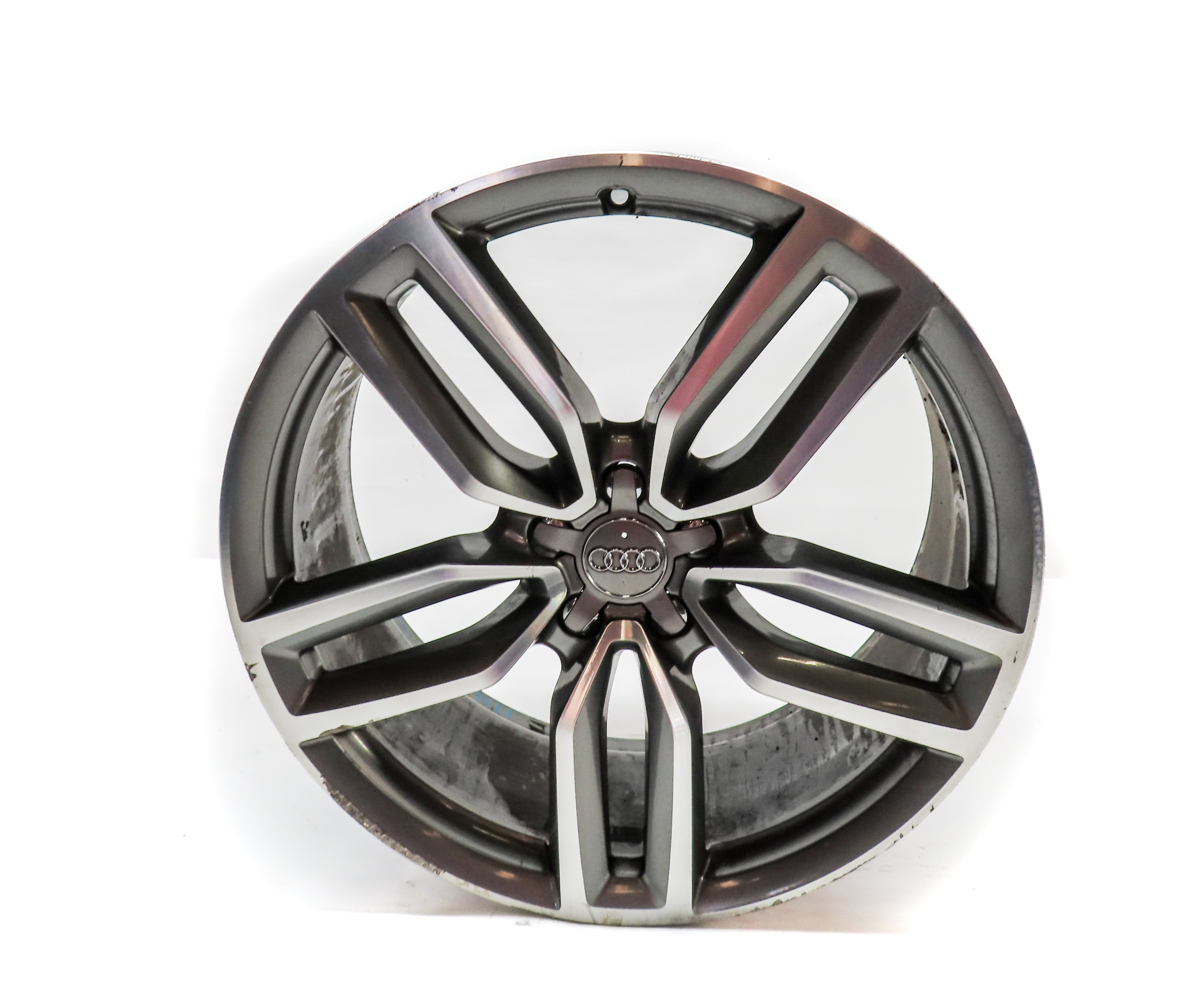2014-2017 AUDI SQ5 (B8 8R) 21x8.5 ALUMINUM ALLOY 5 DOUBLE SPOKE WHEEL RIM — exact item pictured